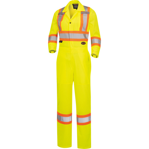 5999AW Women's High-Visibility Traffic Safety Coveralls, X-Small, High Visibility Lime-Yellow Rock Safety Industrial Ltd