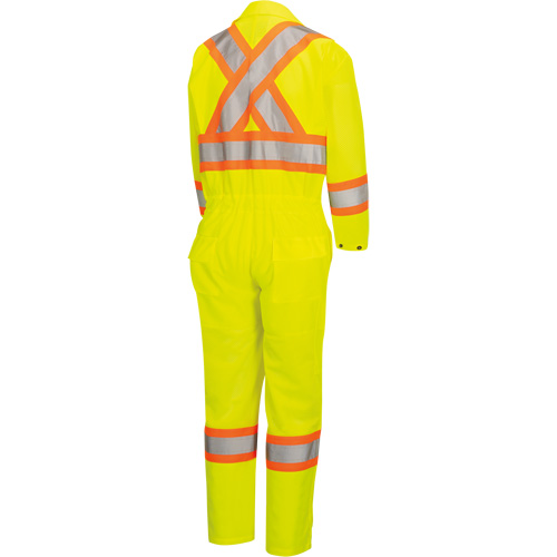 5999AW Women's High-Visibility Traffic Safety Coveralls, X-Small, High Visibility Lime-Yellow Rock Safety Industrial Ltd