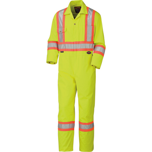 5512T High-Visibility Coveralls, 40 (Tall), High Visibility Lime-Yellow Rock Safety Industrial Ltd