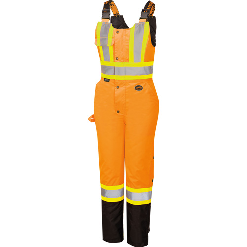 5040BBW Women's High-Visibility Waterproof Safety Overalls, Polyester, X-Small, Black/High Visibility Orange Rock Safety Industrial Ltd