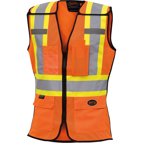 486 Women's High-Visibility Safety Tear-Away Vest, High Visibility Orange, X-Small, Polyester Rock Safety Industrial Ltd