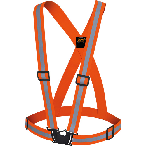 5496 High-Visibility Safety Sash, High Visibility Orange, Silver Reflective Colour, One Size Rock Safety Industrial Ltd