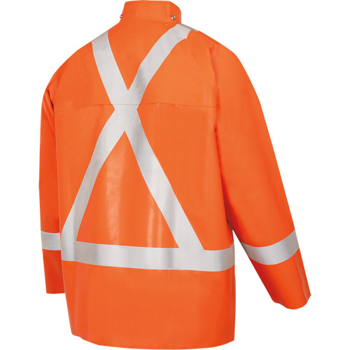 5990J Manteau de s&eacute;curit&eacute; imperm&eacute;able tr&egrave;s robuste ignifuge et r&eacute;sistant aux arcs &eacute;lectriques, Petit, Orange haute visibilit&eacute;, 11 cal/cm² Rock Safety Industrial Ltd