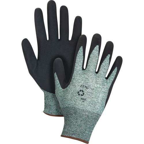 Gants &eacute;cologiques enduits &agrave; prise cr&ecirc;p&eacute;e, 7, R&ecirc;vetement Mousse de latex, Calibre 15, Enveloppe en Nylon/rPET Rock Safety Industrial Ltd