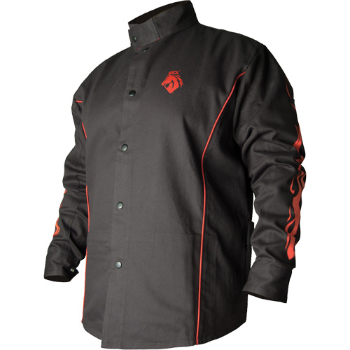 Veste de soudage BSX ignifuge profil&eacute;, Coton, T-Grand, Noir Rock Safety Industrial Ltd