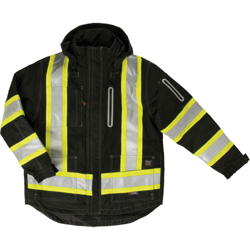 Manteau de s&eacute;curit&eacute; 4-en-1 en tissu ind&eacute;chirable, Polyester, Noir, T-petit Rock Safety Industrial Ltd