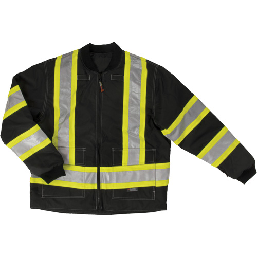 Manteau de s&eacute;curit&eacute; 4-en-1 en tissu ind&eacute;chirable, Polyester, Noir, T-petit Rock Safety Industrial Ltd