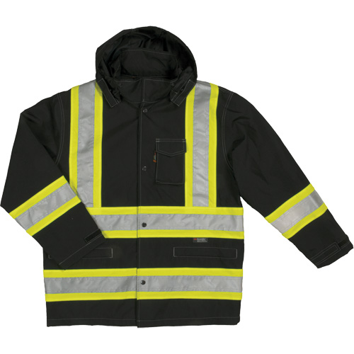 Manteau de s&eacute;curit&eacute; imperm&eacute;able en tissu ind&eacute;chirable Ripstop, Polyester, T-petit, Noir Rock Safety Industrial Ltd