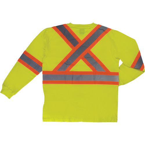 Long Sleeve Safety T-Shirt, Cotton, X-Small, High Visibility Lime-Yellow Rock Safety Industrial Ltd