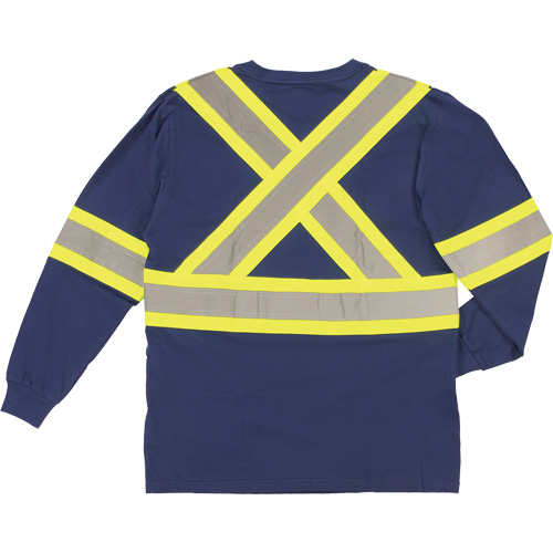 T-shirt de s&eacute;curit&eacute; &agrave; manches longues, Coton, T-petit, Bleu marin Rock Safety Industrial Ltd