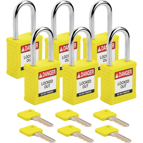 Cadenas de s&eacute;curit&eacute; standard, Cadenas de s&eacute;curit&eacute;, Cl&eacute;s identiques, Nylon, Largeur de 1-1/2" Rock Safety Industrial Ltd