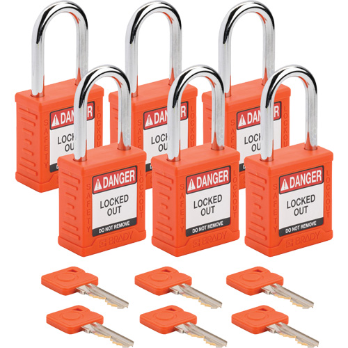 Cadenas de s&eacute;curit&eacute; standard, Cadenas de s&eacute;curit&eacute;, Cl&eacute;s identiques, Nylon, Largeur de 1-1/2" Rock Safety Industrial Ltd