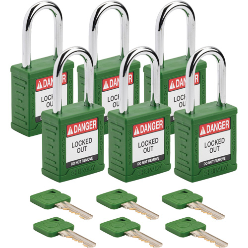 Cadenas de s&eacute;curit&eacute; standard, Cadenas de s&eacute;curit&eacute;, Cl&eacute;s identiques, Nylon, Largeur de 1-1/2" Rock Safety Industrial Ltd