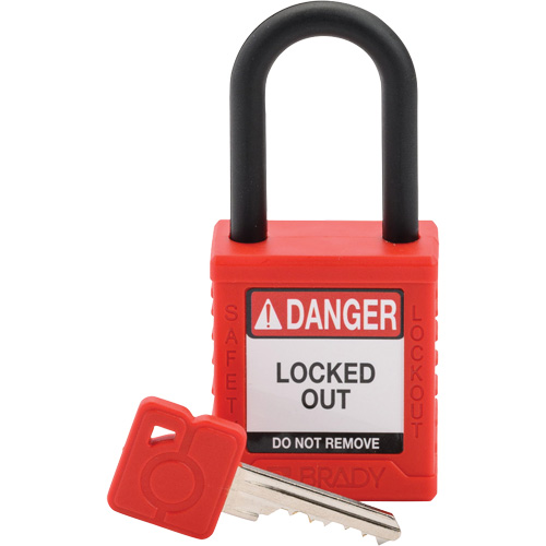 Cadenas de verrouillage de s&eacute;curit&eacute; Velocity, Rouge, Cl&eacute;s diff&eacute;rentes, Nylon, Largeur de 1-1/2" Rock Safety Industrial Ltd