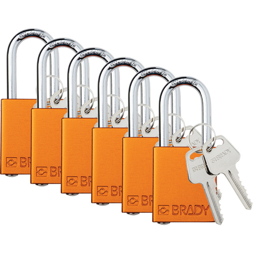 Cadenas de s&eacute;curit&eacute;, Cadenas de s&eacute;curit&eacute;, Cl&eacute;s diff&eacute;rentes, Aluminium, Largeur de 1-1/2" Rock Safety Industrial Ltd