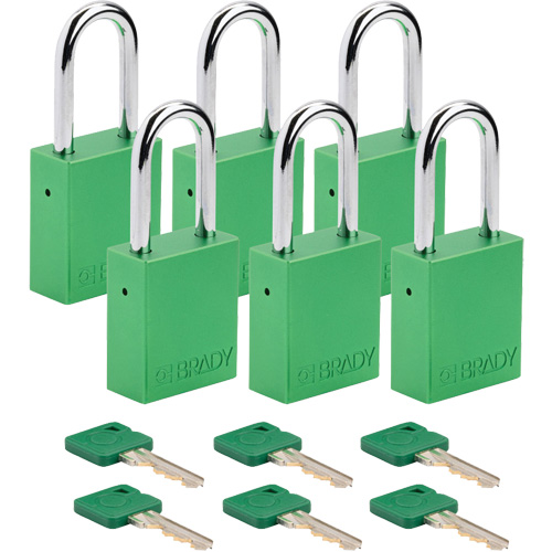 Cadenas de s&eacute;curit&eacute;, Cadenas de s&eacute;curit&eacute;, Cl&eacute;s identiques, Aluminium, Largeur de 1-1/2" Rock Safety Industrial Ltd
