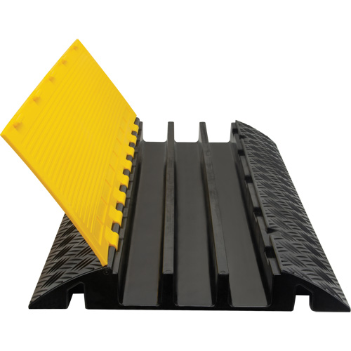 Polyurethane Cable Protector, 3 Channels, 35.43" L x 19.69" W x 3" H Rock Safety Industrial Ltd