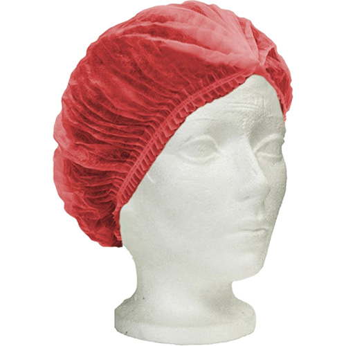 RONCO Care Pleated Bouffant Cap, Polypropylene, 24", Red Rock Safety Industrial Ltd