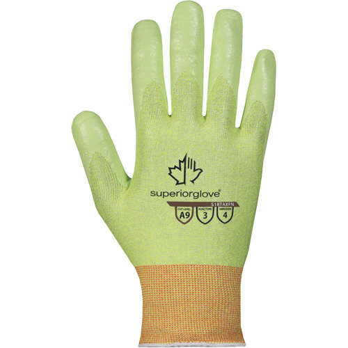 Gants r&eacute;sistant aux coupures haute visibilit&eacute; S18TAXFN, Taille 6, Calibre 18, Rev&ecirc;tement Mousse de nitrile, Enveloppe en TenActiv, ASTM ANSI niveau A9 Rock Safety Industrial Ltd