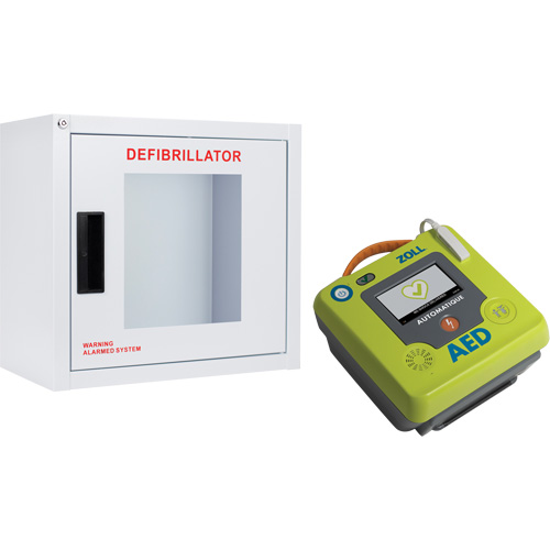 Ensemble armoire murale et d&eacute;fibrillateur AED 3, Automatique, Anglais, Classe 4 Rock Safety Industrial Ltd