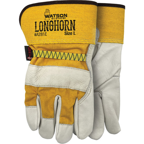 Gants Longhorn, Grand, Paume en Cuir fleur de vache Rock Safety Industrial Ltd
