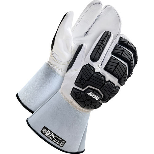 Mitaines &agrave; un doigt doubl&eacute;es avec poignet de 5", Taille Petit, Enveloppe en Ch&egrave;vre, ASTM ANSI niveau A6 Rock Safety Industrial Ltd