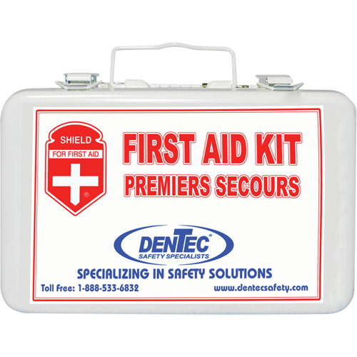 Trousse de premiers soins de interm&eacute;diaire Shield, R&eacute;pond &agrave; la norme CSA Z1220-17 type 3 environnements &agrave; haut risque, Petit (2-25 travailleurs) Rock Safety Industrial Ltd