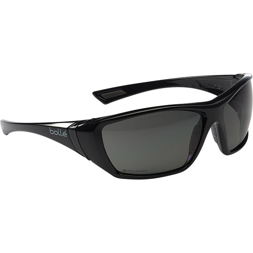 Lunettes de s&eacute;curit&eacute; enveloppantes et hydrophobes Hustler, Lentille Fum&eacute;e, Antibu&eacute;e/Anti-&eacute;gratignures, R&eacute;pond ou surpasse la norme CSA Z94.3 Rock Safety Industrial Ltd