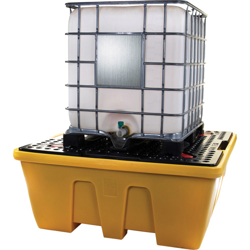 Palette de d&eacute;versements IBC, Capacit&eacute; de d&eacute;versement 333 gal. US, 66" x 66" x 27,5" Rock Safety Industrial Ltd