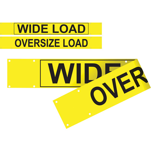 Double Sided Wide Load/Oversized Load Banner, Vinyl, 96" W x 12" H Rock Safety Industrial Ltd