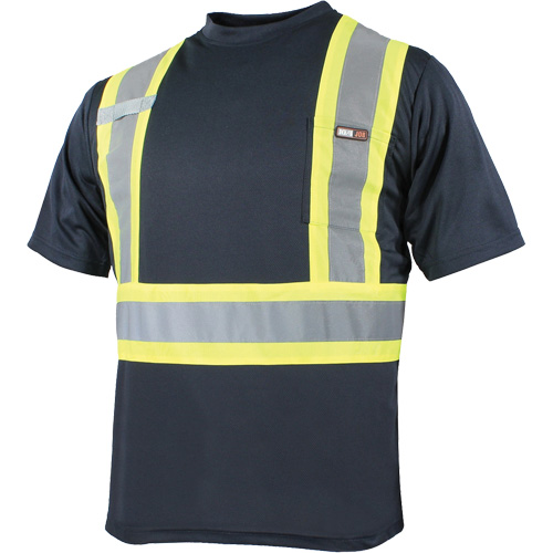 Quick Dry Short Sleeves T-Shirt, Polyester, Small, Navy Blue Rock Safety Industrial Ltd