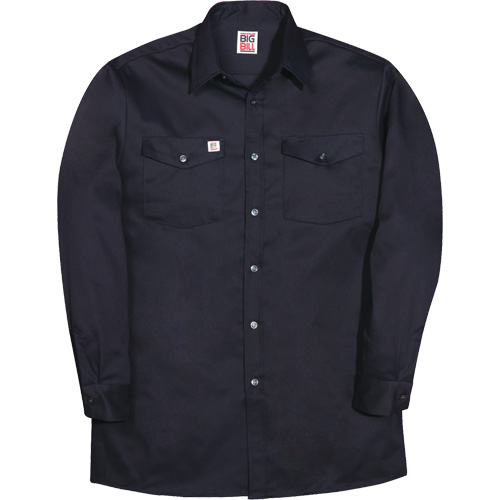 Chemise industrielle de travail &agrave; manches longues, Hommes, 2T-Grand, Bleu marine Rock Safety Industrial Ltd