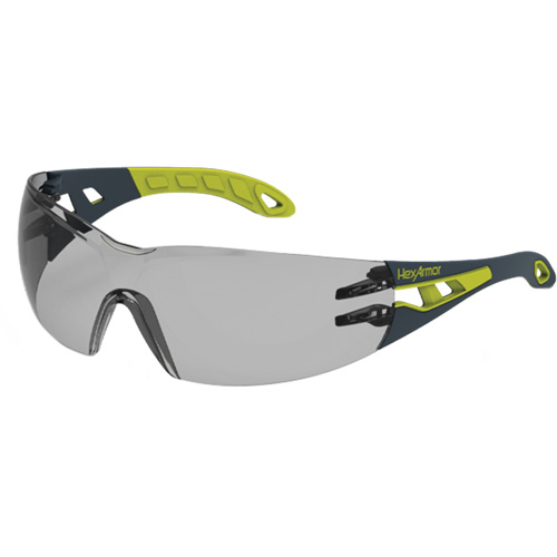 MX200 Rimless Wraparound Safety Glasses, 23% Grey Lens, Anti-Fog/Anti-Scratch, ANSI Z87+/Meets/Exceeds CSA Z94.3 Rock Safety Industrial Ltd