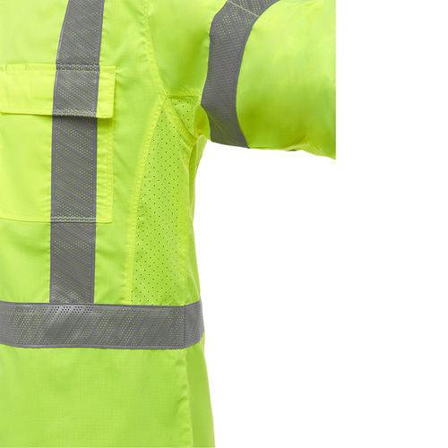 Chemise de travail &agrave; manches longues et X au dos Bisley avec X-Airflow, Poly-coton, Petit, Jaune lime haute visibilit&eacute; Rock Safety Industrial Ltd