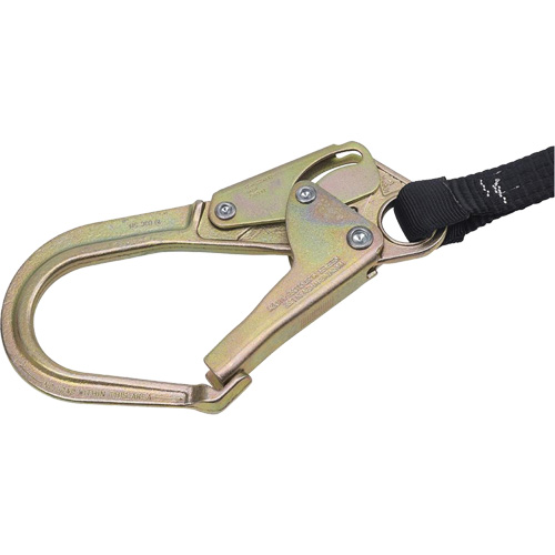 SA-6402-4 Shock Absorbing Lanyard, 4', Form Hook Center, Snap Hook Leg Ends, Polyester Rock Safety Industrial Ltd