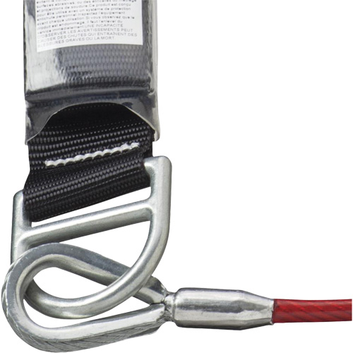 SA-5500-4 Longe &agrave; amortisseur de choc, 4', Point d'ancrage &agrave; Crochet mousqueton, Crochet mousqueton aux jambes, Acier galvanis&eacute; Rock Safety Industrial Ltd