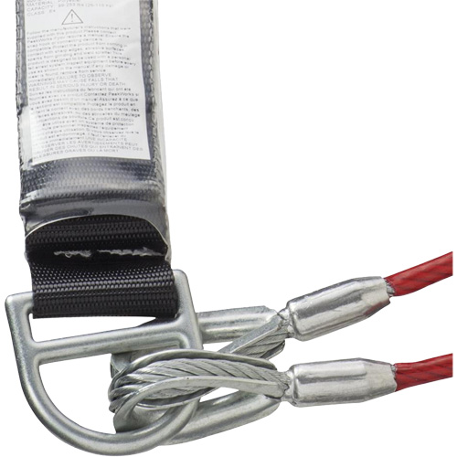 SA-55522-4 Longe &agrave; amortisseur de choc enduite de PVC, 4', Point d'ancrage &agrave; Crochet d&eacute;chafaudage, Crochet mousqueton aux jambes, Acier galvanis&eacute; Rock Safety Industrial Ltd