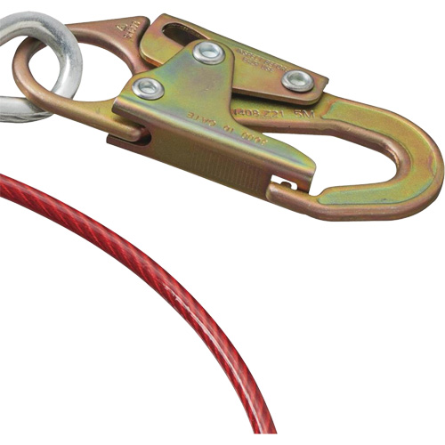 AS-21210-6 6' Cable Anchor with Snap Hook & O-Ring, Sling, Temporary Use Rock Safety Industrial Ltd