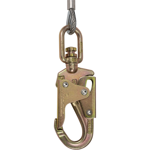 SRL-73302-40LE Self-Retracting Lifeline, 40', Galvanized Steel, Swivel Rock Safety Industrial Ltd