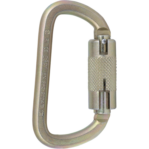 CP-03015-2 Zinc Plated Carabiner with 3/4" Gate Opening, Steel Rock Safety Industrial Ltd