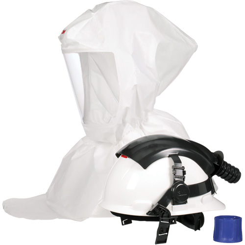 Cagoule pour peintre Versaflo s&eacute;rie S S-767 avec voile interne et casque, Standard, Casque rigide, Bavette Simple Rock Safety Industrial Ltd