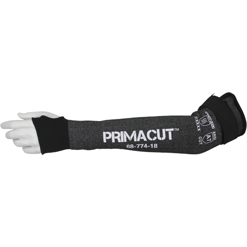 Manchette r&eacute;sistante &agrave; la coupe PrimaCut 68-774, PEHP, 18", ASTM ANSI niveau A7/EN 388 niveau F, Gris Rock Safety Industrial Ltd