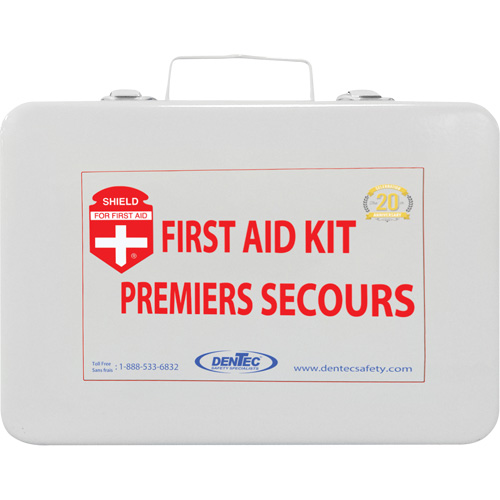 Trousse de premiers soins Shield, R&eacute;pond ou surpasse la norme CSA Z1220-24 type 2 environnements &agrave; faible risque, Grand (51-100 travailleurs) Rock Safety Industrial Ltd