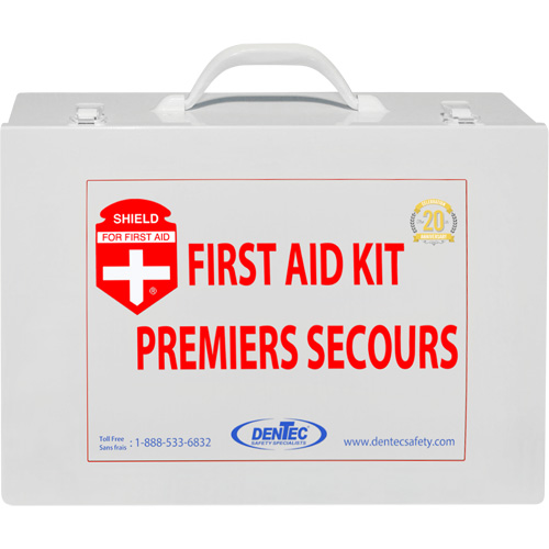 Trousse de premiers soins Shield, R&eacute;pond ou surpasse la norme CSA Z1220-24 type 3 environnements &agrave; haut risque, Moyen (26-50 travailleurs) Rock Safety Industrial Ltd