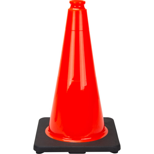 C&ocirc;ne de signalisation de premi&egrave;re qualit&eacute;, 18", Orange Rock Safety Industrial Ltd