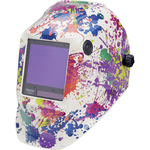 VIKING 3350 Creative Spark Welding Helmet, 3.74" L x 3.34" W View Area, 5 - 13 Shade Range Rock Safety Industrial Ltd