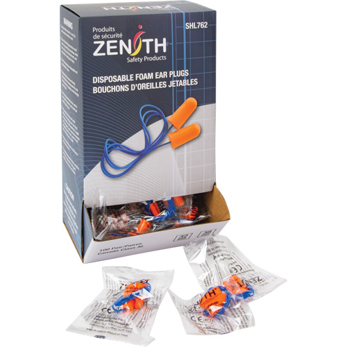 Foam Earplugs, Pair - Polybag, Corded Rock Safety Industrial Ltd