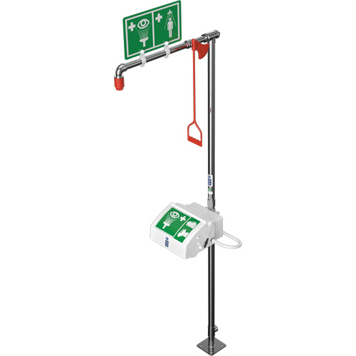 Douche combin&eacute;e avec cuvette ferm&eacute;e en ABS et entr&eacute;e inf&eacute;rieure, Socle Rock Safety Industrial Ltd