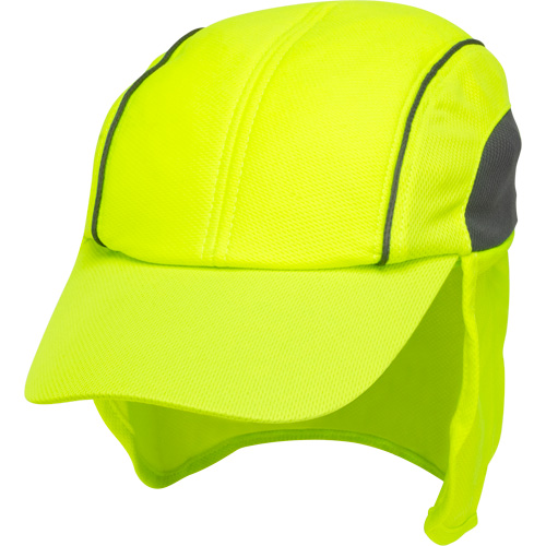 Chapeaux de refroidissement avec voiles pour le cou, Lime haute visibilit&eacute; Rock Safety Industrial Ltd