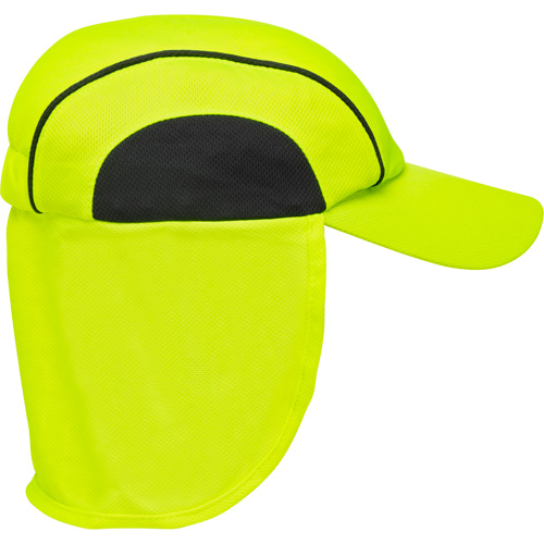 Chapeaux de refroidissement avec voiles pour le cou, Lime haute visibilit&eacute; Rock Safety Industrial Ltd